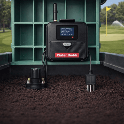 Water Buddi system on golf course with sprinklers